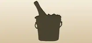 シャンパンのシルエット