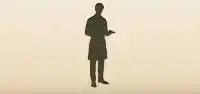 ウェイターのシルエット