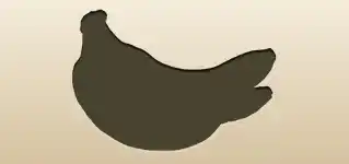バナナのシルエット