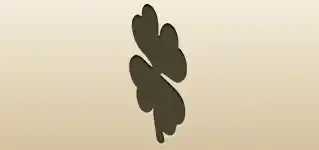 四つ葉のクローバーのシルエット