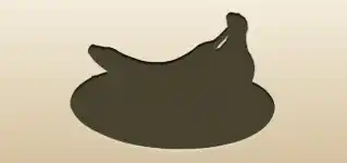 バナナのシルエット