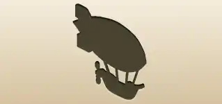 飛行船のシルエット