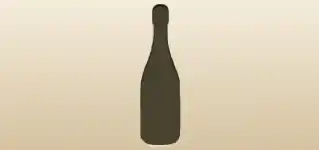 シャンパンのシルエット