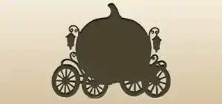 華麗な馬車のシルエット