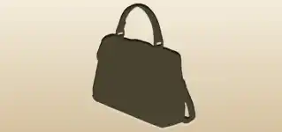 ハンドバッグのシルエット