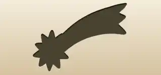 流れ星のシルエット