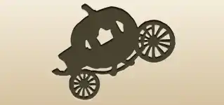 華麗な馬車のシルエット