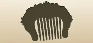 くしのシルエット
