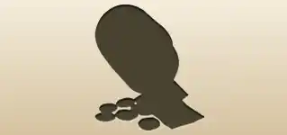 チップ瓶のシルエット