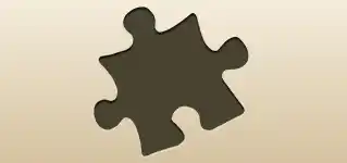 パズルのピースのシルエット