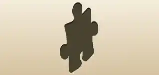 パズルのピースのシルエット