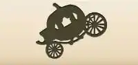 華麗な馬車のシルエット