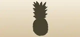 パイナップルのシルエット