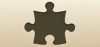 パズルのピースのシルエット
