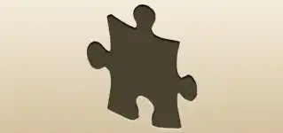 パズルのピースのシルエット