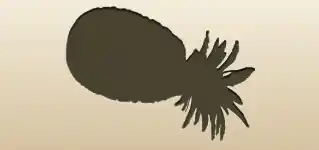 パイナップルのシルエット