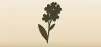 忘れな草のシルエット