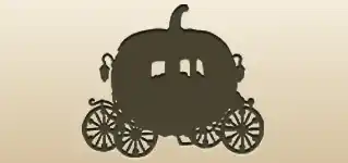 華麗な馬車のシルエット