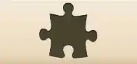パズルのピースのシルエット