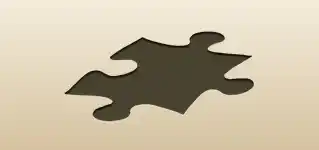 パズルのピースのシルエット