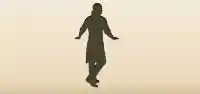 ウェイターのシルエット