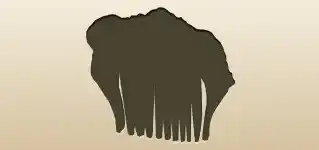 くしのシルエット