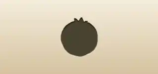 Pomegranate silhouette