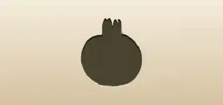 Pomegranate silhouette