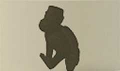 Monkey silhouette #1