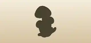 Mushrooms silhouette