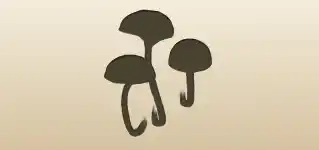 Mushrooms silhouette