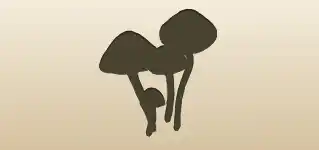 Mushrooms silhouette
