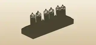 Nixie Tube Clock silhouette