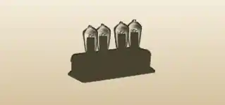 Nixie Tube Clock silhouette