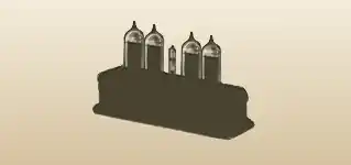 Nixie Tube Clock silhouette