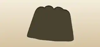 ゼリーデザートのシルエット