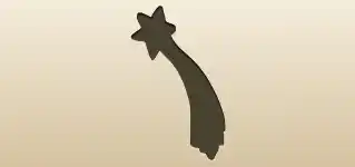 流れ星のシルエット