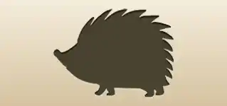 ハリネズミのシルエット