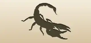 サソリのシルエット