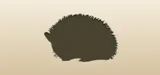 ハリネズミのシルエット