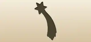 流れ星のシルエット