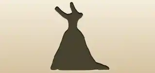ウエディングドレスのシルエット