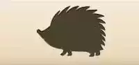 ハリネズミのシルエット