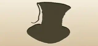 シルクハットのシルエット