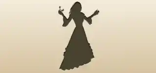 ウエディングドレスのシルエット