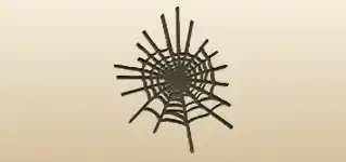 クモの巣のシルエット