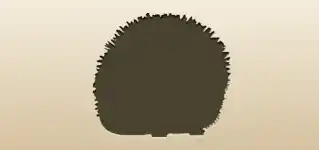 ハリネズミのシルエット