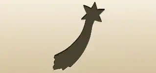 流れ星のシルエット