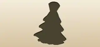 ウエディングドレスのシルエット