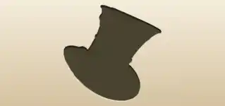 シルクハットのシルエット
